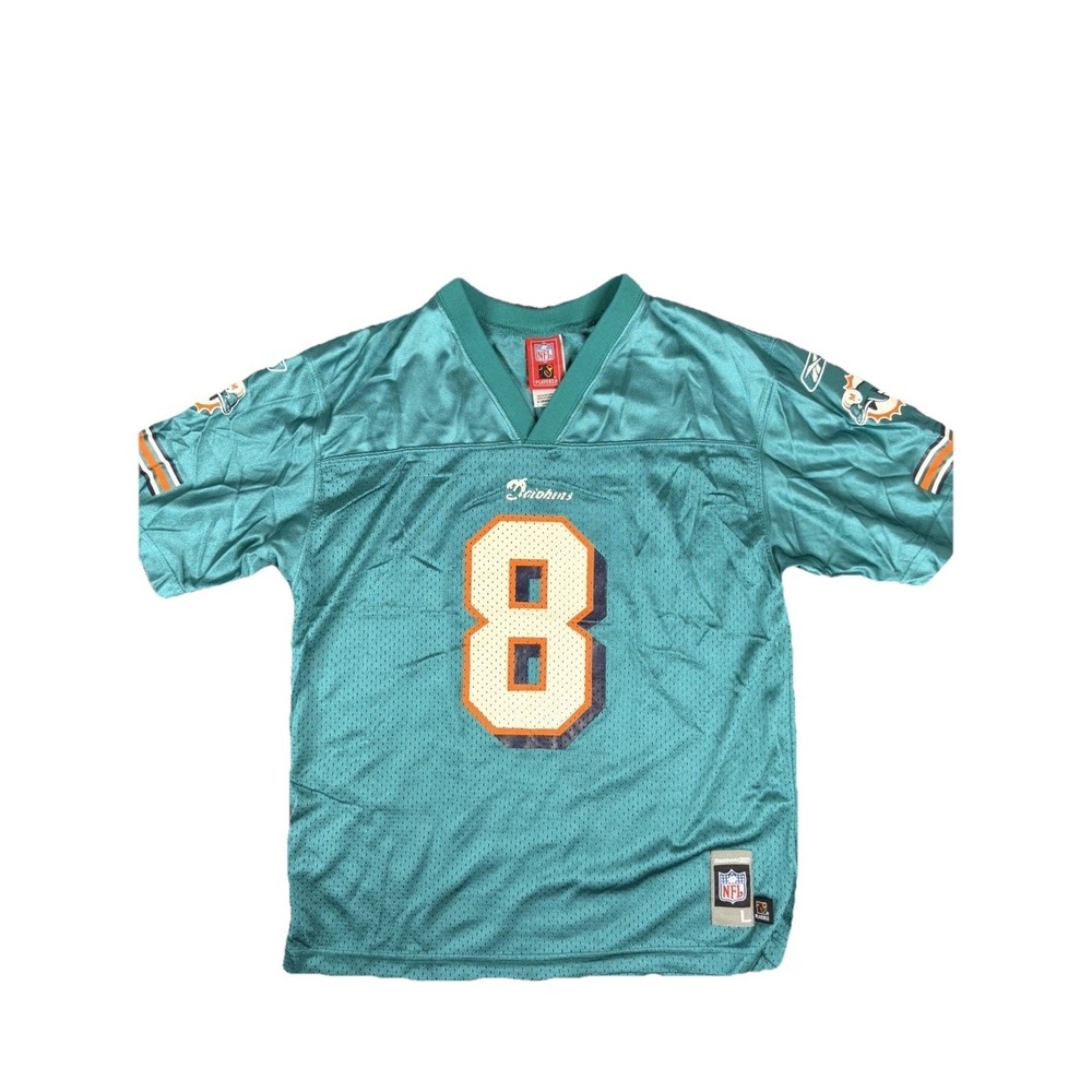 Reebok Youth Boys Miami Dolphins Culpepper 8 NFL Football Jersey L 14-16 Teal